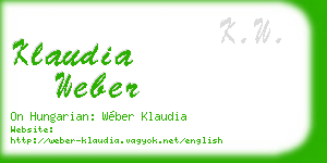 klaudia weber business card