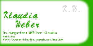 klaudia weber business card